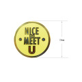 Personalizada Gold Plated Zinc Alloy Label Metal Badge